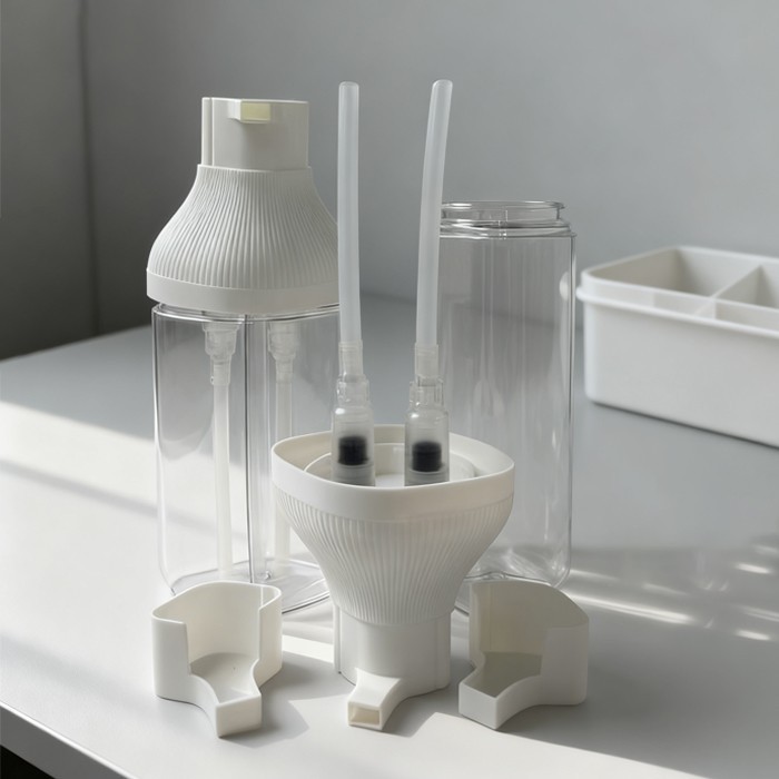 dual chamber airless bottle